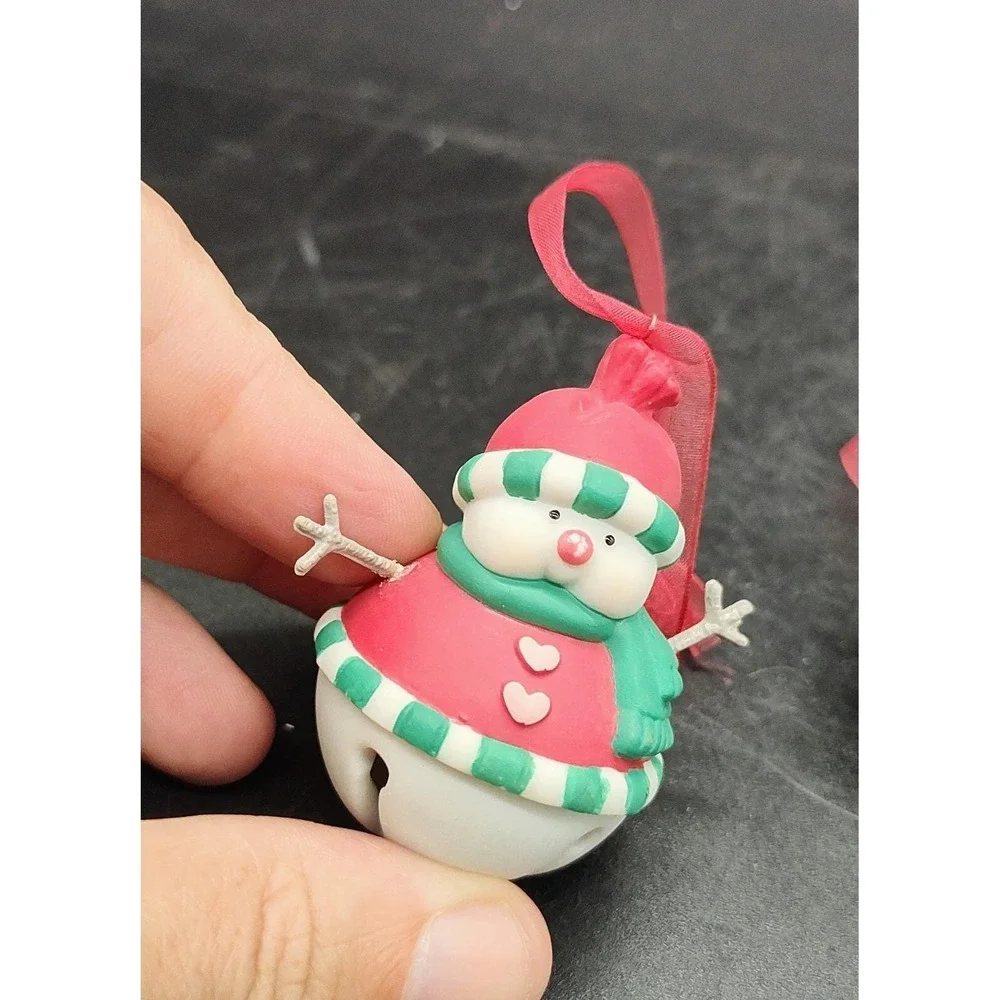 Snow Bells ~2002 Hallmark Keepsake Christmas Ornament~ Snowman Family, Porcelain